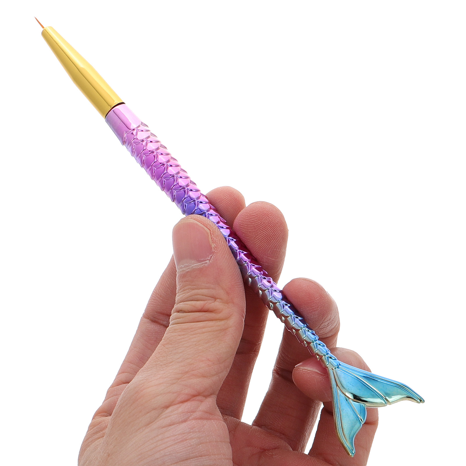 3Pcs Mermaid Tail Nail Art Lin - đánh giá và giá Detailing Brush Set