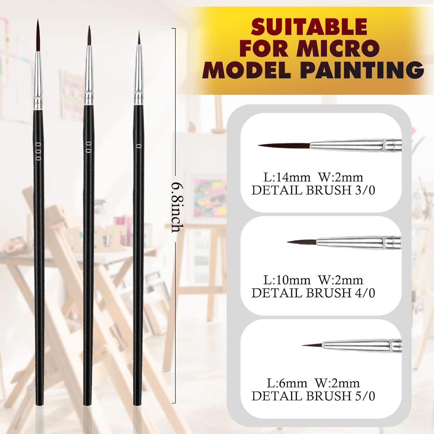 30 Pcs Fine Detail Paint Brush - đánh giá và giá Detailing Brush Set