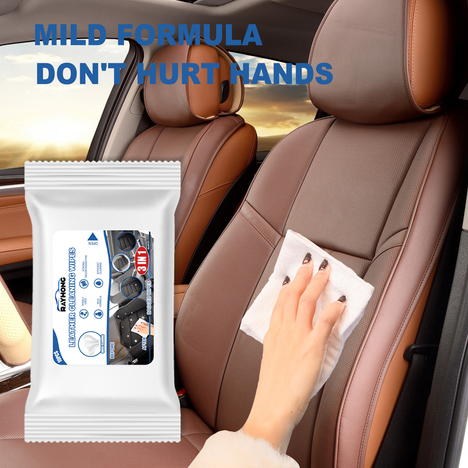 Car Leather Cleaning Wipes, Se - đánh giá và giá Dirt Brush Interior