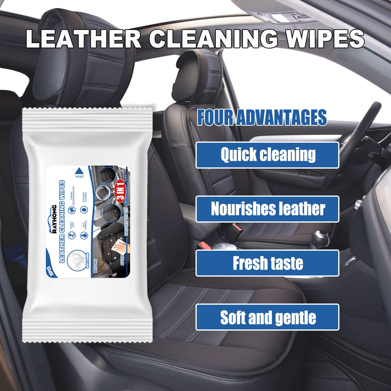 Car Leather Cleaning Wipes, Se - đánh giá và giá Dirt Brush Interior