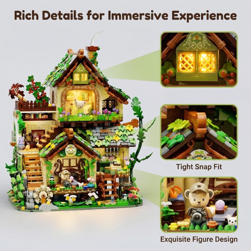 Whimsical Forest Elf Cottage B - đánh giá và giá Interior Detailing Kit