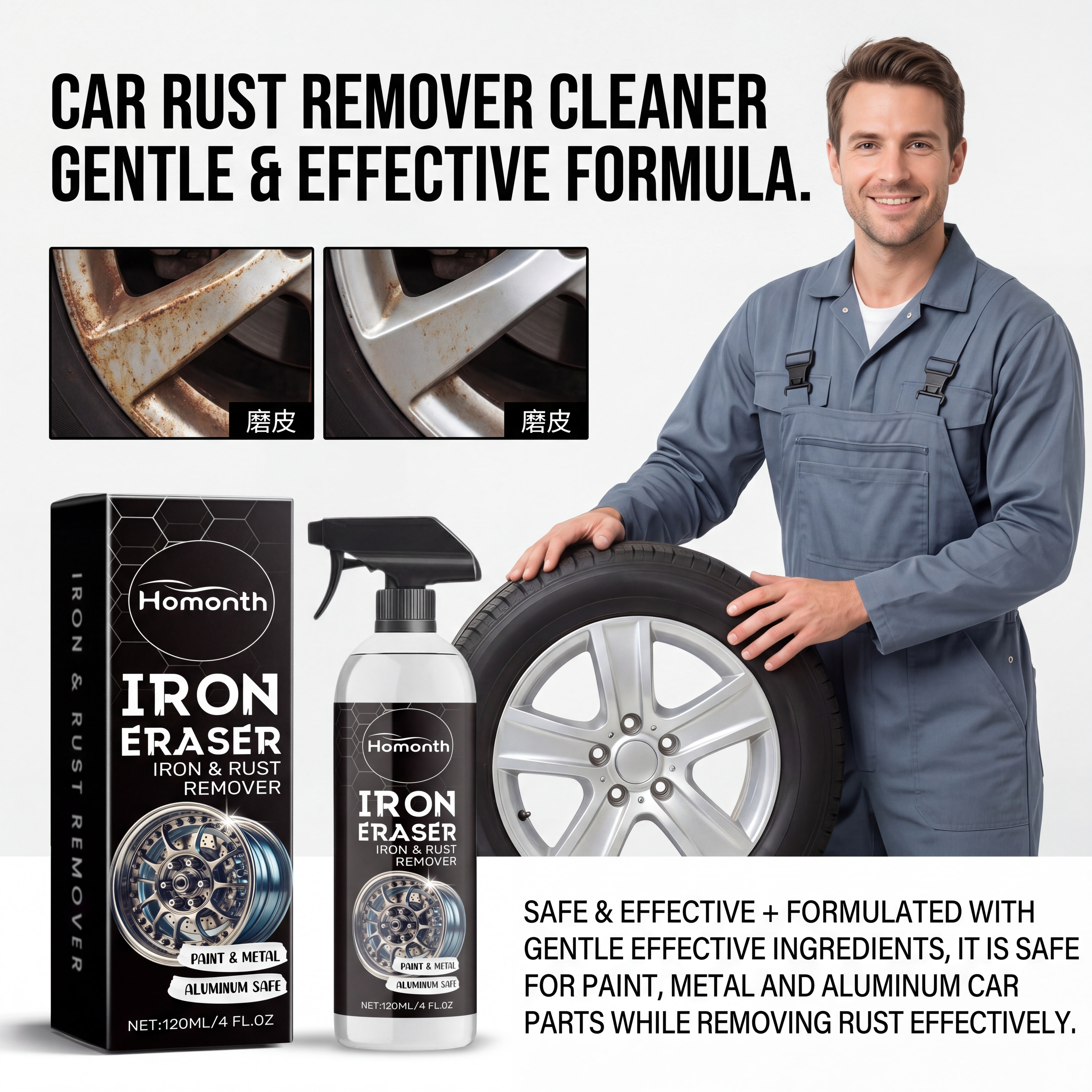 Car Rust Remover Spray Powerfu - đánh giá và giá Wheel Cleaner Alloy