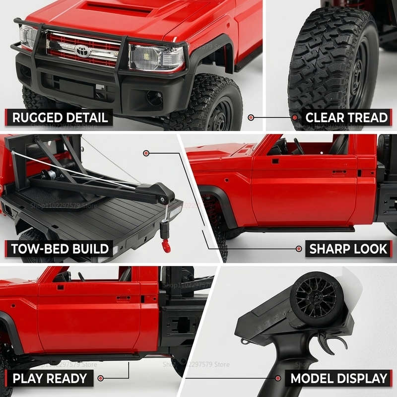 New MN82T RC Crawler 2.4G 4WD  - đánh giá và giá Dirt Brush Interior