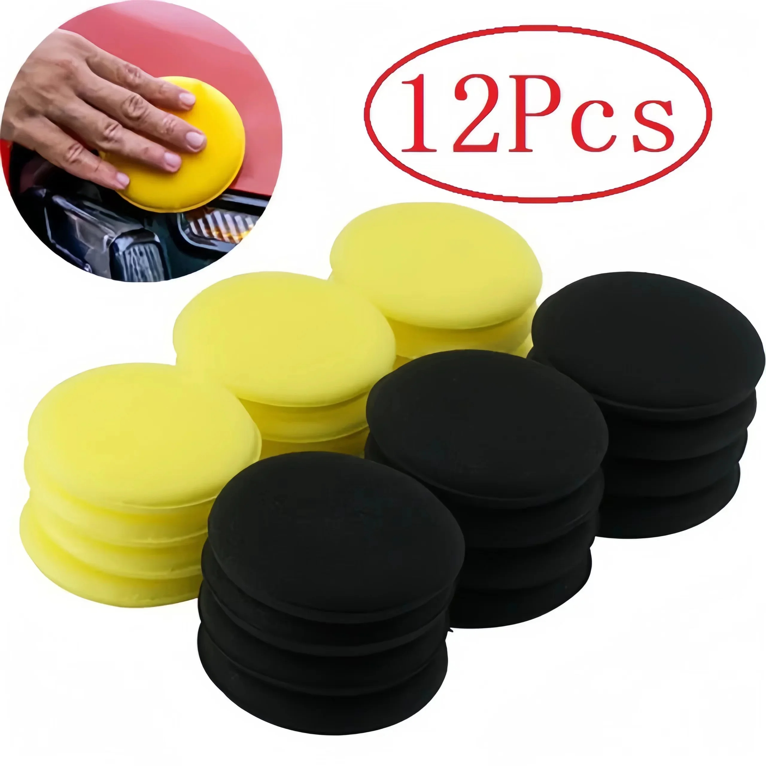 12Pcs Round Car Waxing Polish  - đánh giá và giá Wax Applicator Pad