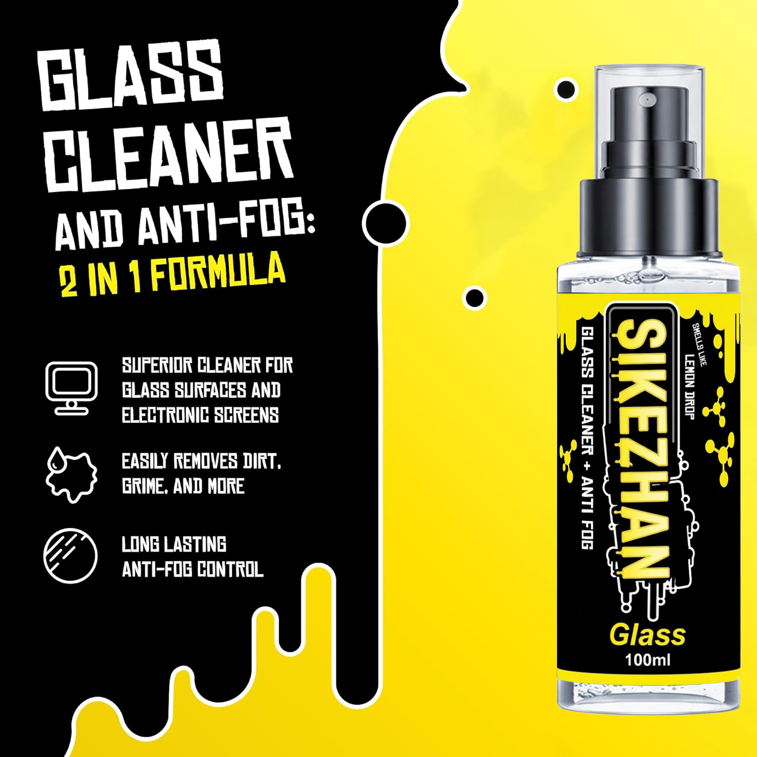 2-in-1 Anti-Fog Spray & Glass  - đánh giá và giá Glass Cleaner Streak