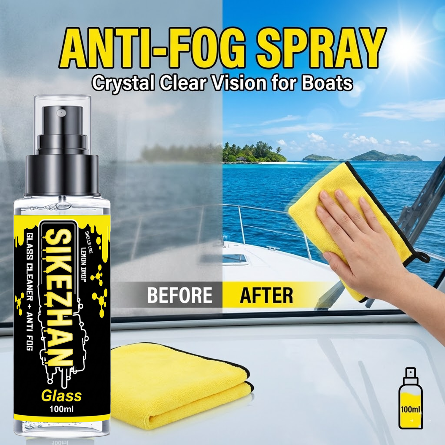 2in1 Anti Fog Spray Car Glass  - đánh giá và giá Glass Cleaner Streak