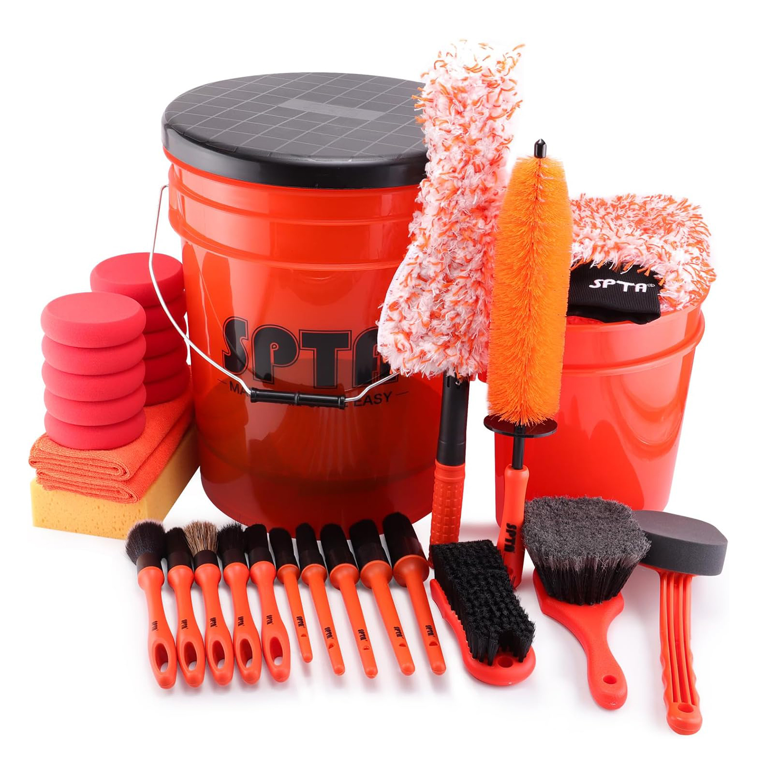 SPTA 33Pcs Car Wash 20L Bucket - đánh giá và giá Interior Detailing Kit