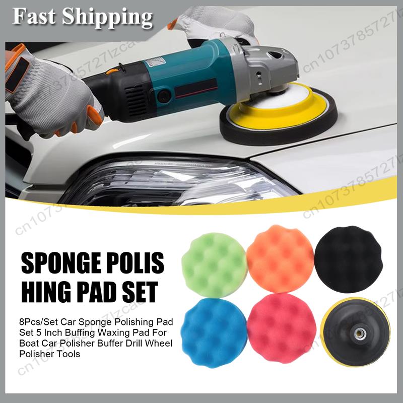 -A99Z 8Pcs/Set Car Sponge Poli - đánh giá và giá Polish Pad Set Buffer