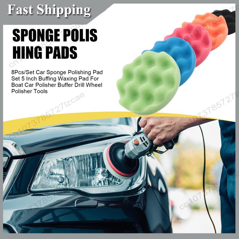 -A99Z 8Pcs/Set Car Sponge Poli - đánh giá và giá Polish Pad Set Buffer