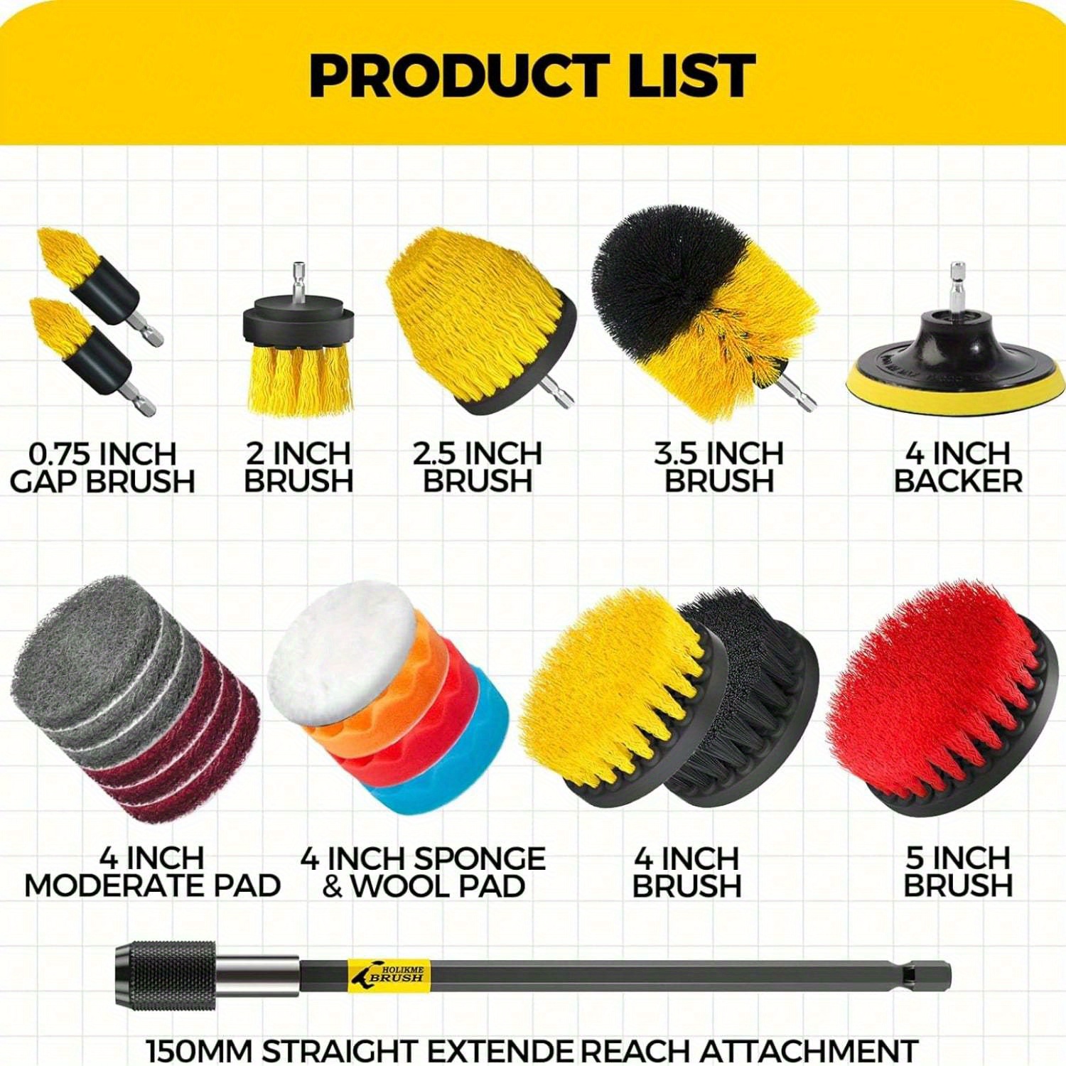 20Pack Drill Brush Attachments - đánh giá và giá Car Cleaning Brush