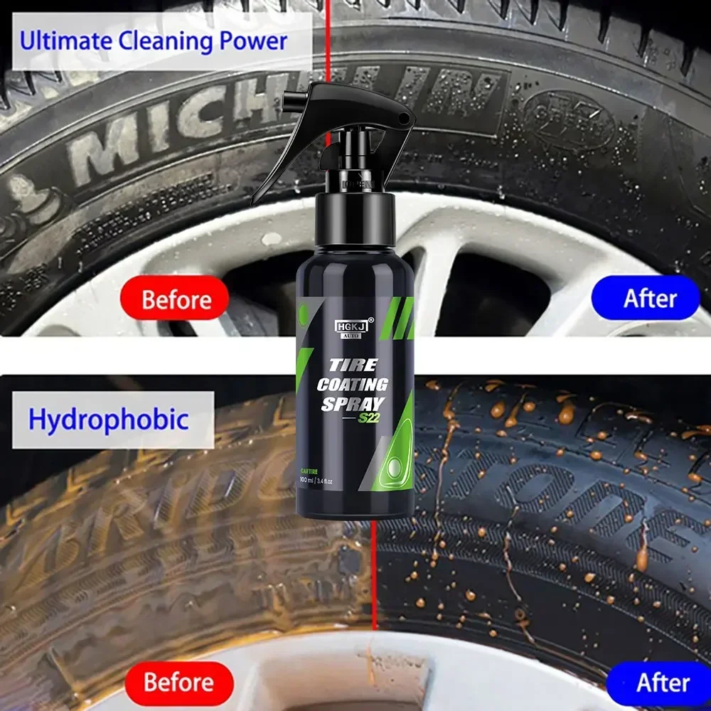 HGKJ S22 Car Tire Gloss Spray, - đánh giá và giá Tire Shine Spray Sealant