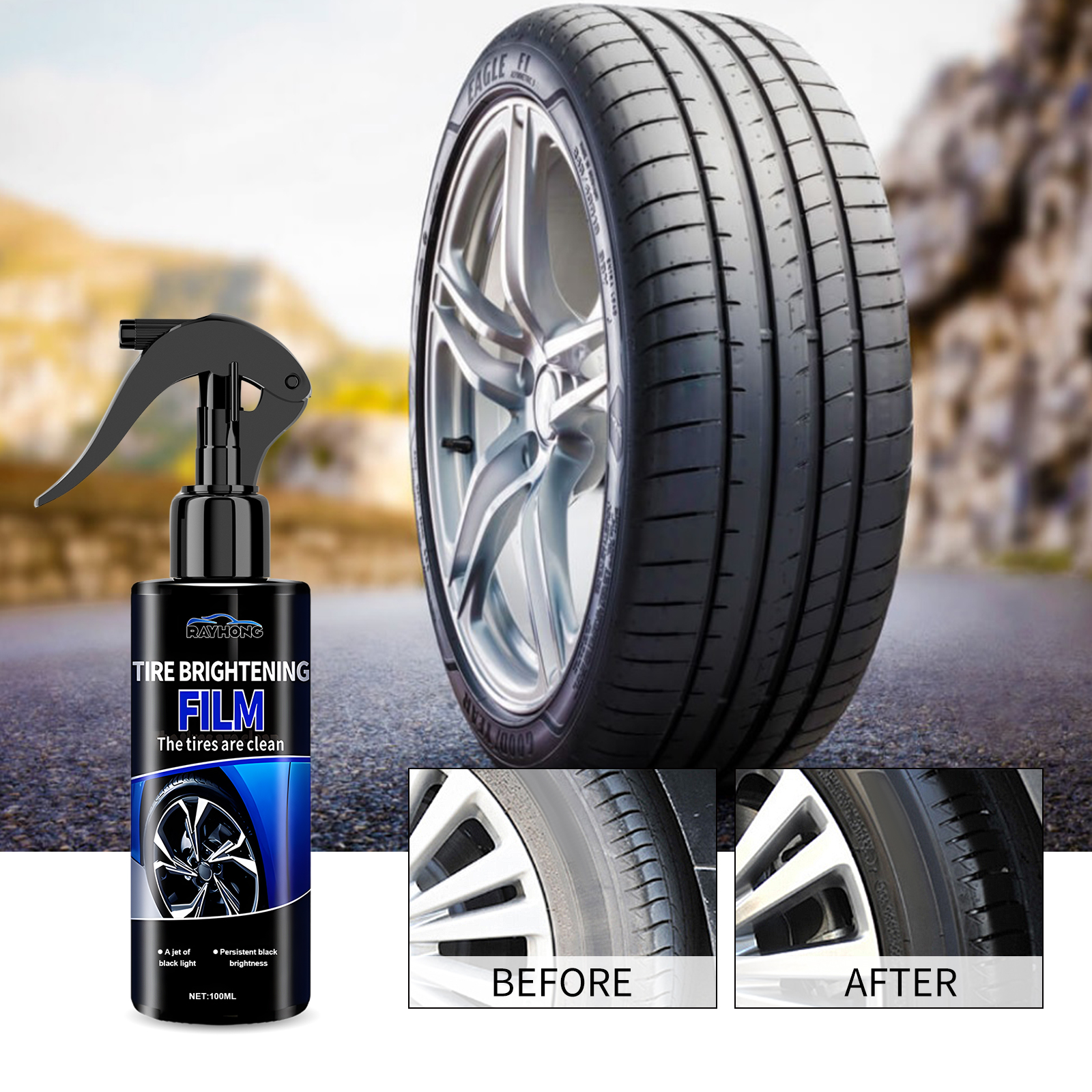 Car Tire Shine Coating Spray C - đánh giá và giá Tire Shine Spray Sealant