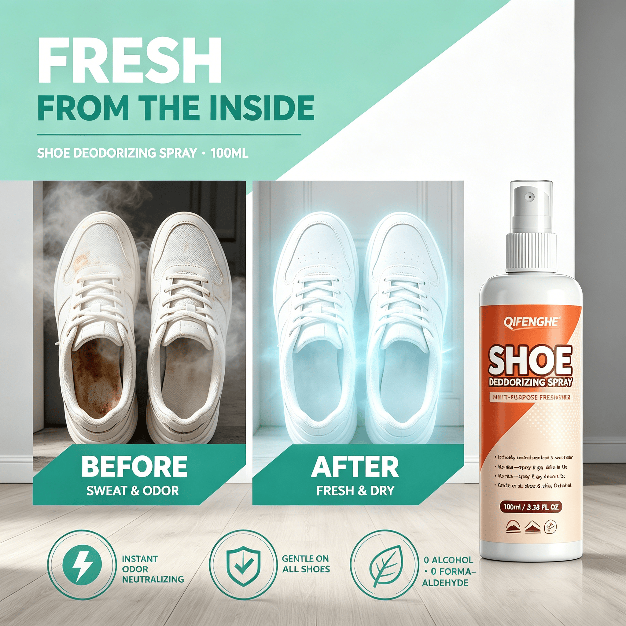 Shoe Deodorizer Spray 100ml –  - đánh giá và giá Odor Eliminator Car